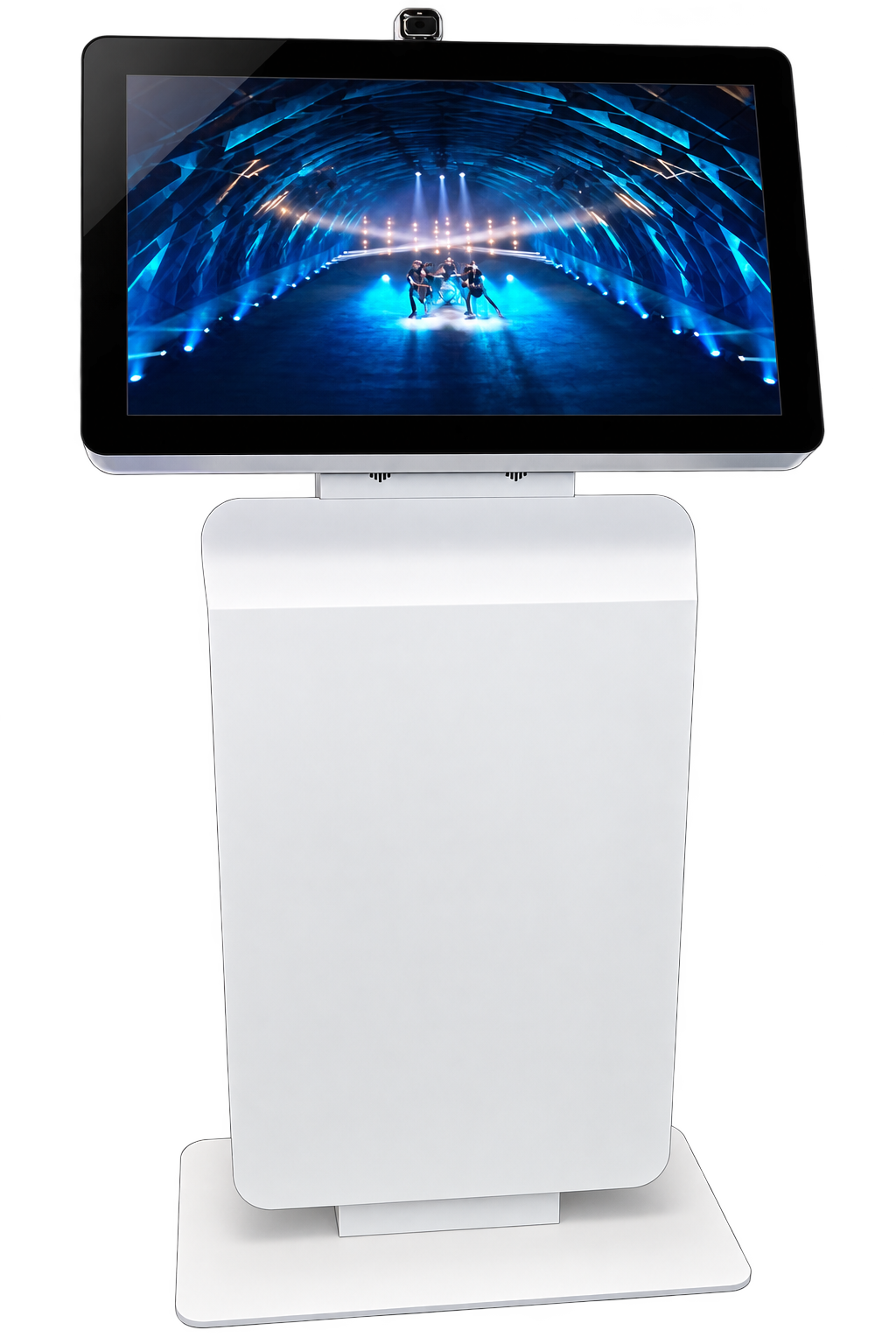 32-Zoll-Touch-Terminal als freistehende digitale Stele zur Miete